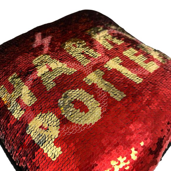 Harry Potter Warner Bros Flip Sequins Reversible Small Pillow 12x12, Black Red - Picture 8 of 11